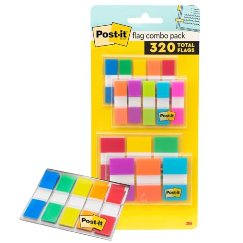 Post-it assorted flags, 320 pack