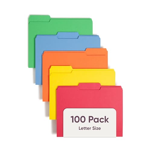 Smead coloured file folders, 100-pack
